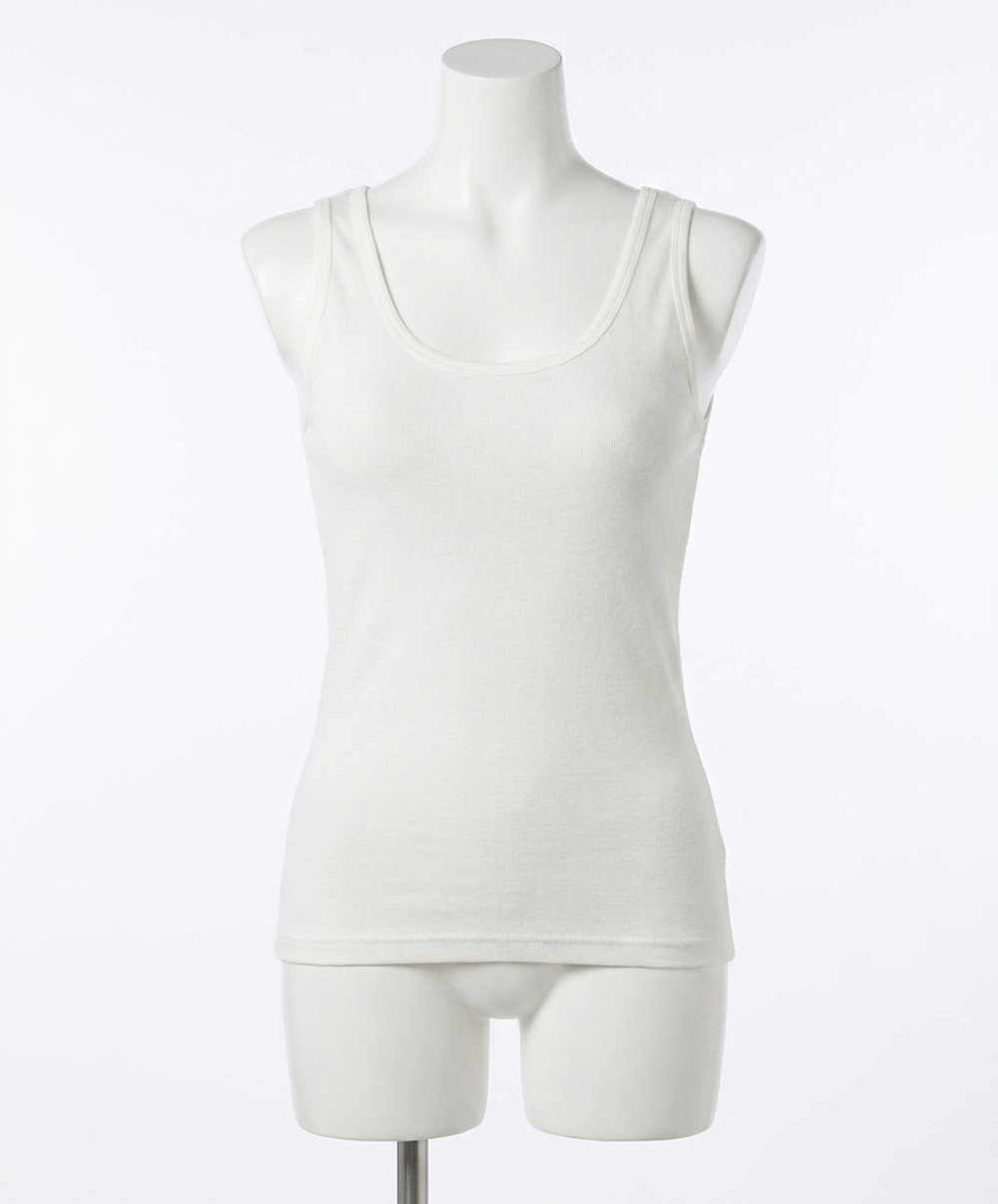 NEW ANGEL APPAREL knit tank top in ivory